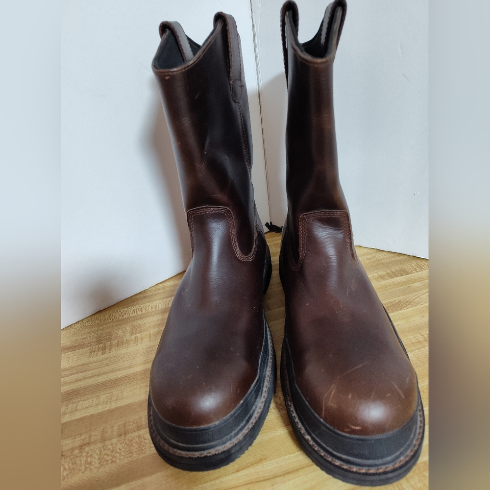 Ace Work Boots Waterproof Leather Men Sz 12 Women 13.5  New Without Box